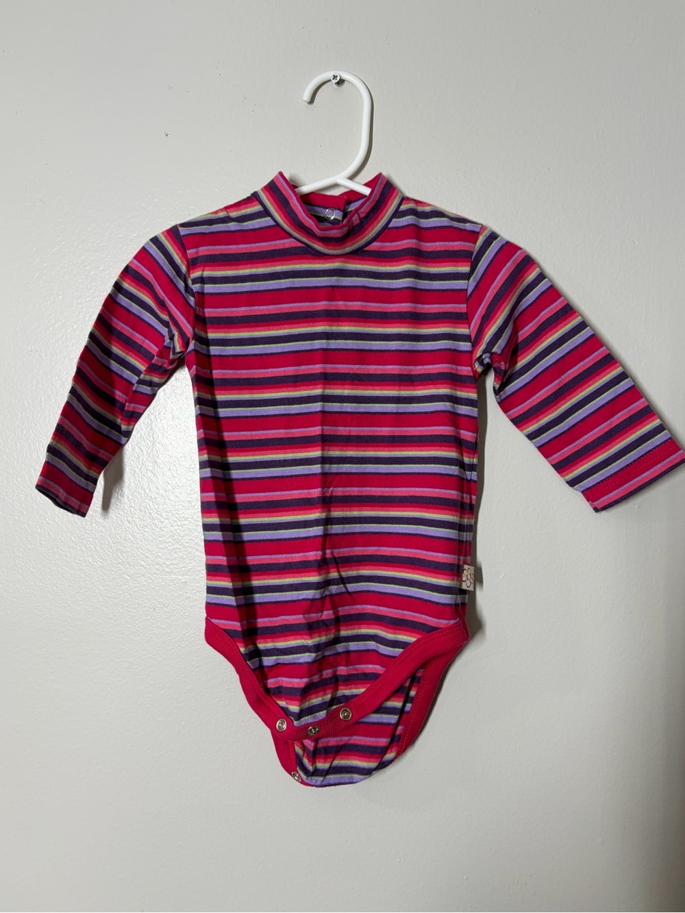 Vintage Covington Long-Sleeve Stripe One-Piece Bodysuit size 12 months